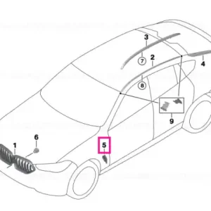 Trim conduct aer perete lateral stânga CERIUM GREY - BMW Reduceri