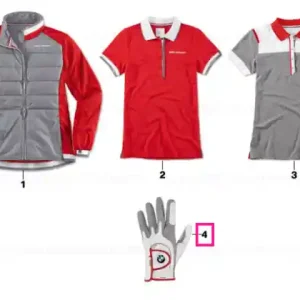 BMW Golfsport left glove ladies WHITE/RED Calitate înaltă