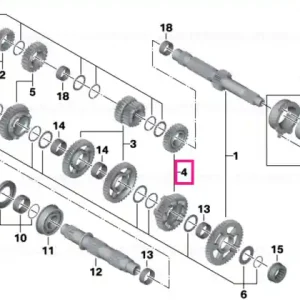 Set, gear wheel, 5th gear - BMW Motorrad Retur gratuit