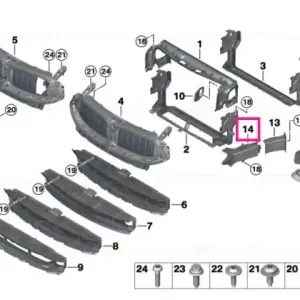 Air duct, brake, right - BMW Ofertă