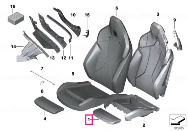 Reducere specială Foam part, thigh support - BMW