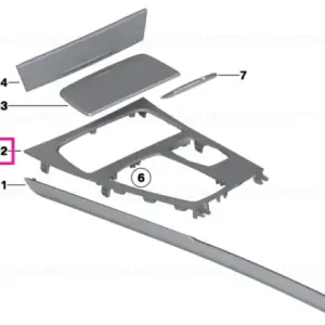 Reduceri Ornament consola centrală cenu-antracit - BMW