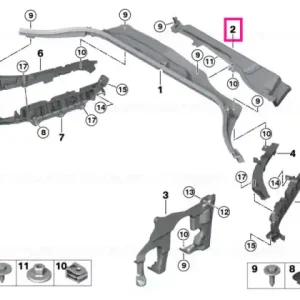 Bulkhead, lower section - BMW Ieftin