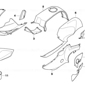 Side trim, primed, right - BMW Motorrad Ofertă specială