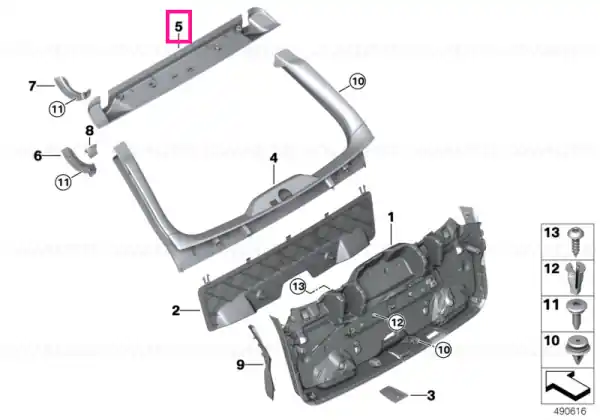 Cumpără acum Ornament geam spate superior BEJ CANBERRABEIGE - BMW