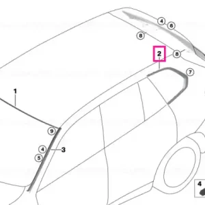 Vezi acum Finisher, side window, rear right GLANZSCHWARZ - BMW