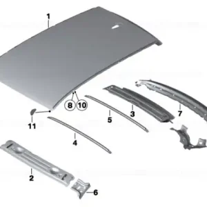 Reinforcement,rear window frame top left - BMW Retur gratuit