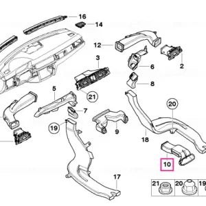 Rear heater duct - BMW Noutate