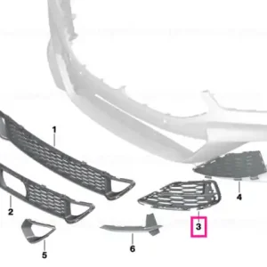 Cumpărături sigure Grille, air inlet, open, left - BMW