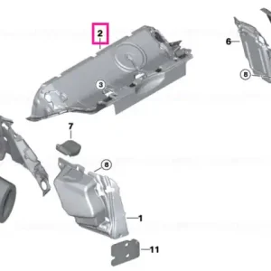 Sound insulation floor rear - BMW Comandă acum