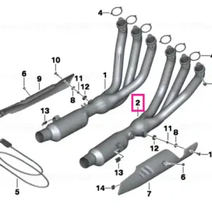 Exhaust manifold, right - BMW Motorrad Retur gratuit