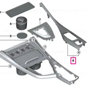 Cumpără acum Capac consola centrala carbon - BMW