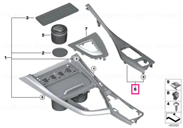 Cumpără acum Capac consola centrala carbon - BMW