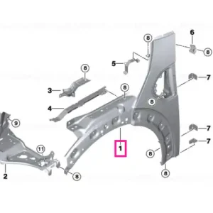 Side panel, front right PHEV - BMW - Mini Ofertă limitată