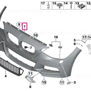 Cumpără acum Capac ornamental bara fata aprimat M PMA -M- PMA - BMW