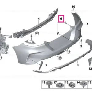 Set, mounting, PDC/PMA sensor, rear - BMW Ofertă specială