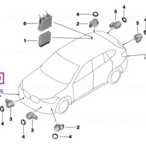 Ultrasonic sensor, Frozen Gray WU83 - BMW Ofertă