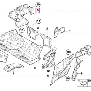 Sound insulation trunk right - BMW Retur ușor