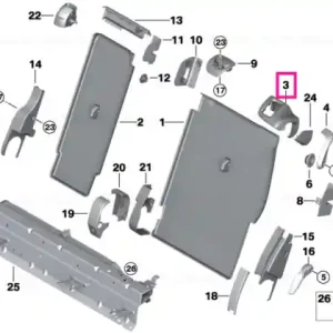 Capac superior stâng SCHWARZ - BMW Retur gratuit
