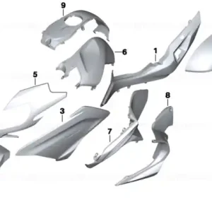 Trim capac carcasă dreapta BLUE-PLANET - BMW Motorrad Livrare rapidă