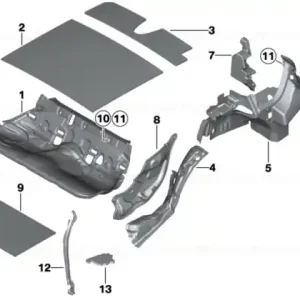 Sound insulation, trunk, outer left - BMW Noutate