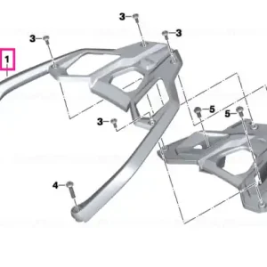 Handle rear BLACK - BMW Motorrad Calitate înaltă