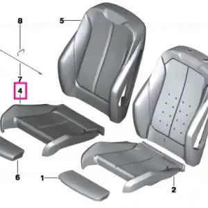 Retur ușor Husă scaun sport piele COGNAC - BMW