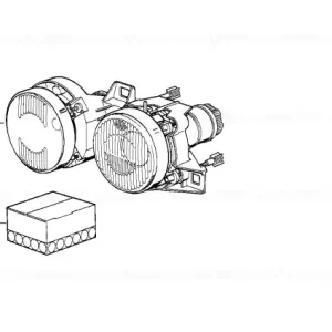 Right yellow twin headlight - BMW Doar azi