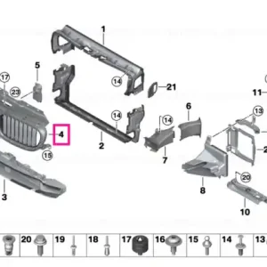 Transport gratuit Air flaps, upper NIVI - BMW