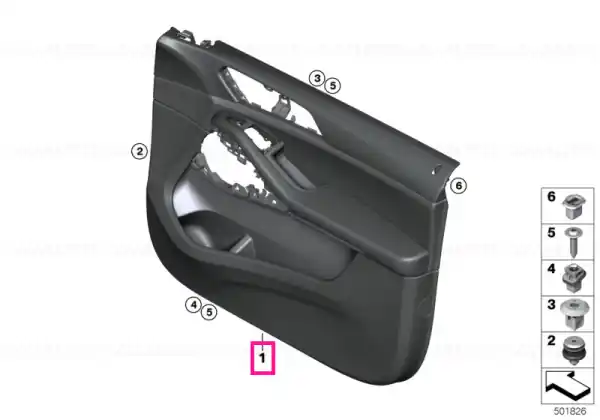 Retur gratuit Door trim panel, front left TARTUFO - BMW