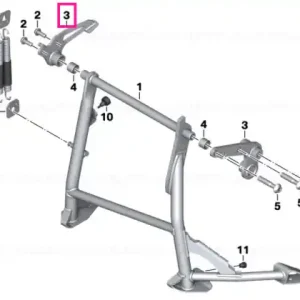 Retaining panel for centre stand left - BMW Motorrad Ieftin