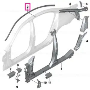Vezi acum Reinforcing tube, roof frame, left - BMW