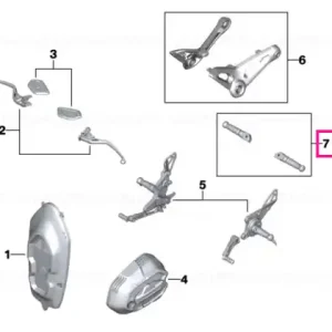 Set pillion-passenger footrests CLUB SPORT - BMW Motorrad Ofertă exclusivă