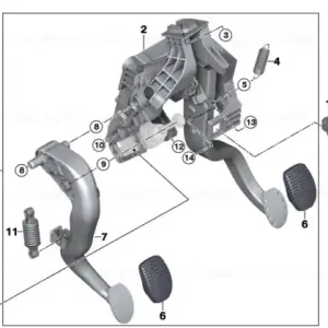 Complete pedal assembly - BMW Nu rata