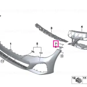 Bumper guide, right upper - BMW Cel mai vândut