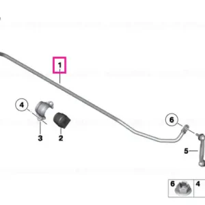 Stabilizer, rear D=15MM - BMW Popular