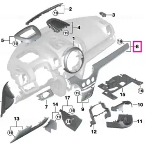 Ornament decorativ pasager HAZY GREY - BMW - Mini Reducere