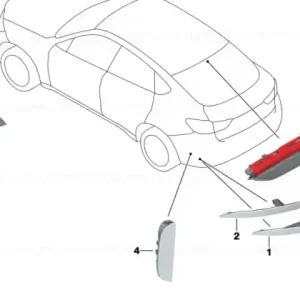 Side marker light, front, right US - BMW Cumpără online