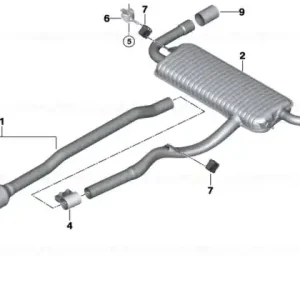 Tailpipe trim, black chrome D=90MM - BMW Livrare gratuită