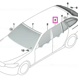 Side window, green, door, rear left SSG - BMW Noutate