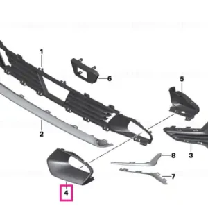 Discount Air inlet finisher, left - BMW