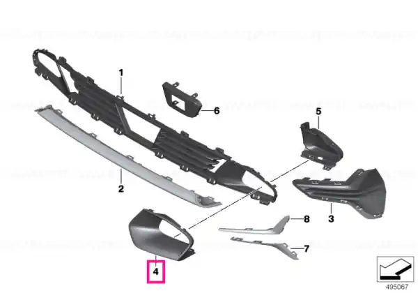 Discount Air inlet finisher, left - BMW