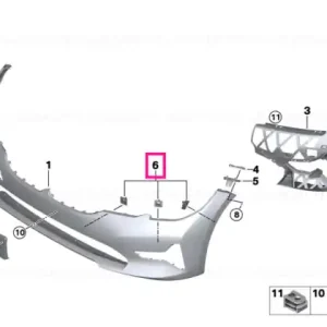 Reduceri Set, mounting, PDC/PMA sensor, front - BMW