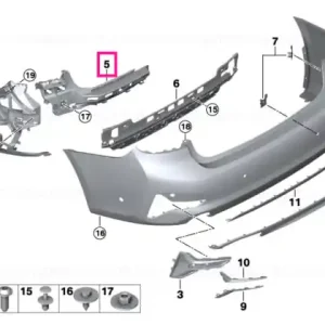 Reducere extra Guide for bumper, side, right - BMW