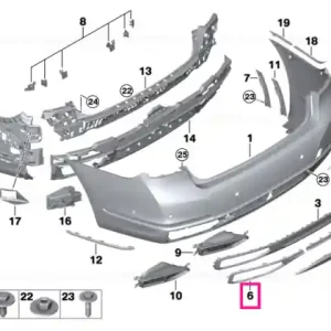 Super ofertă Moulding rocker panel rear left - BMW