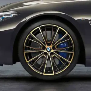 Cumpără online Janta din aliaj usor - M Performance Multi Spoke 732M - Bicolor Negru/Auriu (Night Gold/Bright Turned) - 9Jx20 ET:41 - BMW Seria 8 G14 G15 G16