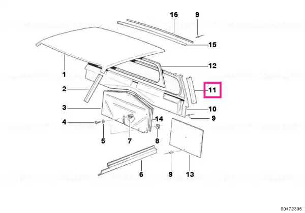 Roof frame left - BMW Expediere rapidă