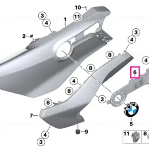 Emblem carrier, right, chrome-plated BAGGER - BMW Motorrad Ofertă de sezon