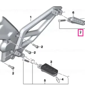 Expediere rapidă Rear footrest mounting - BMW Motorrad