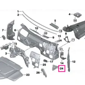 Sound insulation, hood, right - BMW Ieftin
